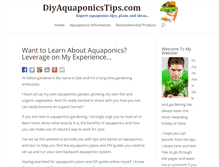 Tablet Screenshot of diyaquaponicstips.com